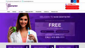 What Nowdentistry.com website looked like in 2019 (4 years ago)
