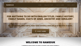 What Namesuk.com website looked like in 2019 (4 years ago)