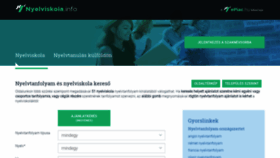 What Nyelviskola.info website looked like in 2019 (4 years ago)
