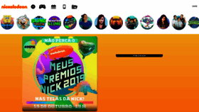 What Nickelodeon.com.br website looked like in 2019 (4 years ago)