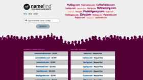 What Namefind.com website looked like in 2019 (4 years ago)