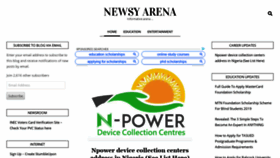 What Newsyarena.com website looked like in 2019 (4 years ago)