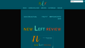 What Newleftreview.es website looked like in 2019 (4 years ago)