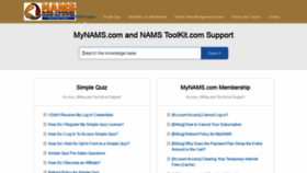 What Namssupport.com website looked like in 2019 (4 years ago)