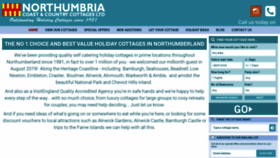 What Northumbria-cottages.co.uk website looked like in 2019 (4 years ago)