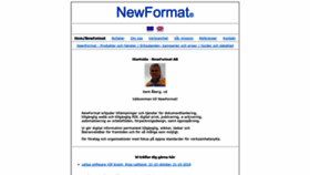 What Newformat.se website looked like in 2019 (4 years ago)