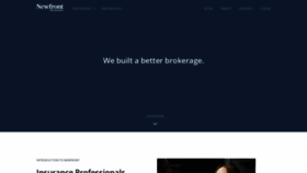 What Newfrontinsurance.com website looked like in 2019 (4 years ago)