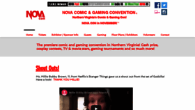 What Novacomic-con.com website looked like in 2019 (4 years ago)