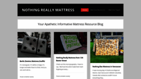 What Nothingreallymattress.org website looked like in 2019 (4 years ago)