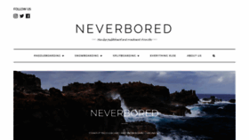 What Neverboredinc.com website looked like in 2019 (4 years ago)