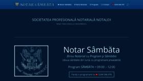 What Notarsambata.ro website looked like in 2019 (4 years ago)