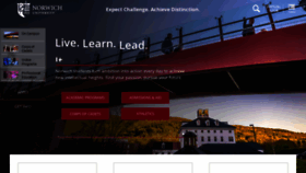 What Norwich.edu website looked like in 2019 (4 years ago)
