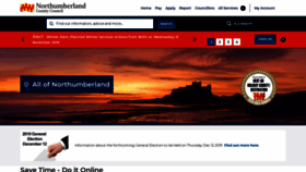 What Northumberland.gov.uk website looked like in 2019 (4 years ago)
