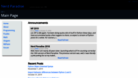What Nerdparadise.com website looked like in 2019 (4 years ago)