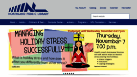 What Northlandlibrary.org website looked like in 2019 (4 years ago)