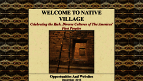 What Nativevillage.org website looked like in 2019 (4 years ago)