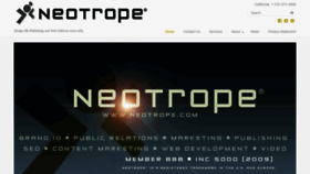 What Neotrope.com website looked like in 2019 (4 years ago)