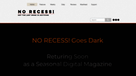What Norecessmagazine.com website looked like in 2019 (4 years ago)
