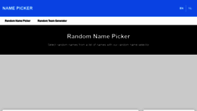 What Namepicker.net website looked like in 2019 (4 years ago)