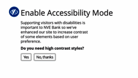 What Nve.bank website looked like in 2019 (4 years ago)