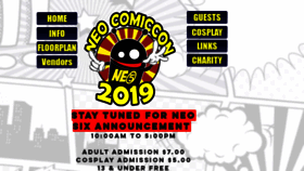What Neocomiccon.com website looked like in 2019 (4 years ago)