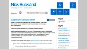 What Nickbuckland.com website looked like in 2019 (4 years ago)