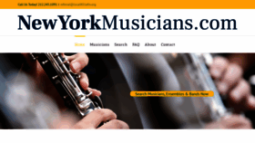 What Newyorkmusicians.com website looked like in 2019 (4 years ago)