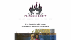 What Nyprincessparty.com website looked like in 2019 (4 years ago)