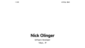 What Nickolinger.com website looked like in 2019 (4 years ago)
