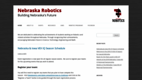 What Nebraskarobotics.com website looked like in 2019 (4 years ago)