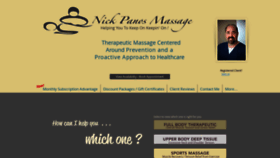 What Nickpanosmassage.com website looked like in 2019 (4 years ago)