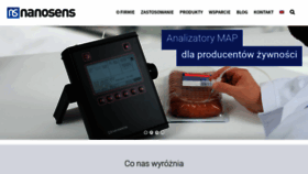 What Nanosens.pl website looked like in 2019 (4 years ago)