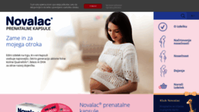 What Novalac-prenatal.si website looked like in 2019 (4 years ago)