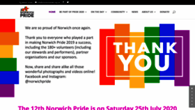 What Norwichpride.org.uk website looked like in 2019 (4 years ago)
