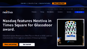 What Nextiva.com website looked like in 2019 (4 years ago)