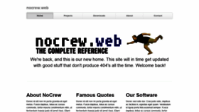 What Nocrew.org website looked like in 2019 (4 years ago)