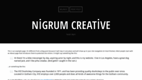 What Nigrumcreative.com website looked like in 2020 (4 years ago)