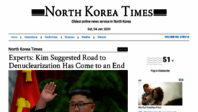 What Northkoreatimes.com website looked like in 2020 (4 years ago)