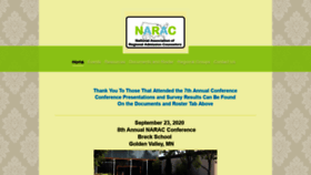 What Narac.net website looked like in 2020 (4 years ago)