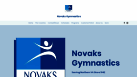 What Novaksgymnastics.com website looked like in 2020 (4 years ago)