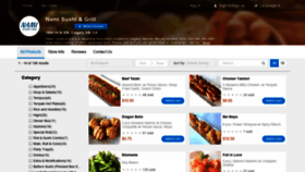 What Namisushi.ca website looked like in 2020 (4 years ago)