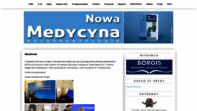 What Nowamedycyna.pl website looked like in 2020 (4 years ago)