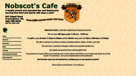 What Nobscotscafe.com website looked like in 2020 (4 years ago)