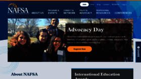 What Nafsa.org website looked like in 2020 (4 years ago)