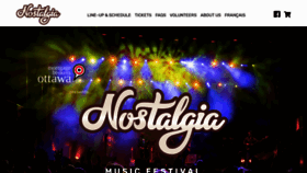 What Nostalgiafestival.ca website looked like in 2020 (4 years ago)