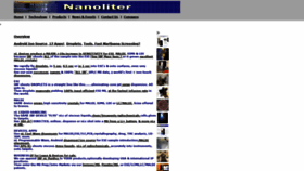 What Nanoliter.com website looked like in 2020 (4 years ago)