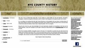 What Nyecountyhistory.com website looked like in 2020 (4 years ago)