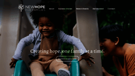 What Newhope4families.org website looked like in 2020 (4 years ago)
