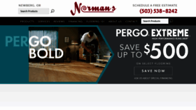 What Normansfloorcovering.com website looked like in 2020 (4 years ago)