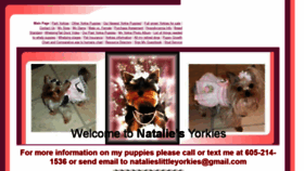 What Nataliesyorkies.com website looked like in 2020 (4 years ago)